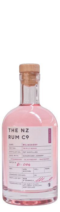 The NZ Rum Co Triple Berry Botanical Rum 700ml