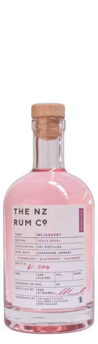 The NZ Rum Co Triple Berry Botanical Rum 700ml