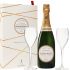 Champagne Laurent Perrier La Cuvee + 2 Tulip Flutes