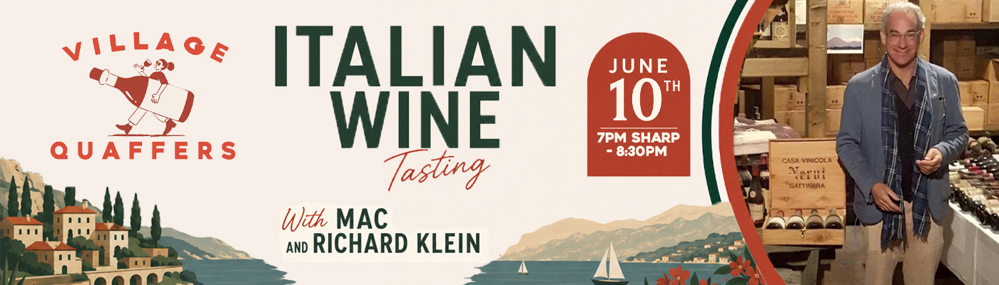 Village Quaffers Italian Wine Tasting