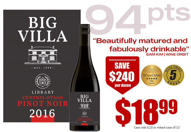 Big Villa Library Pinot Noir 2016