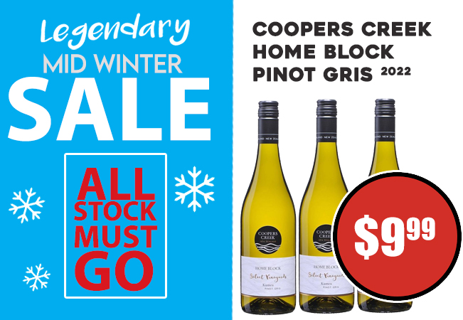 Mid Winter Sale - Coopers Creek Home Block SV Pinot Gris 2022