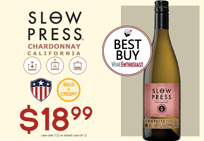 Slowpress California Chardonnay 2022